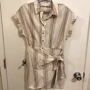 Coastal Linen Collared Dress